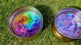 Beautiful Rainbow Casting Birdbaths