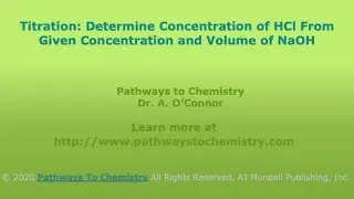Titration:  Determination of HCl Concentration