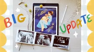 we're expecting! ✦ BIG life update and making the illustrated pregnancy announcement ✧
