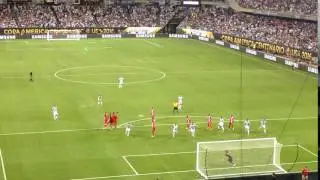 New View of Messi's Amazing Free Kick Fan Footage