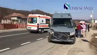 Accident la Gherla. Circulație îngreunată