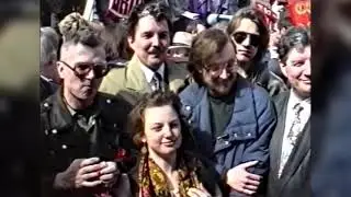 Анпилов, Лимонов и Летов на митинге 1 мая 1994 года у Главного здания МГУ