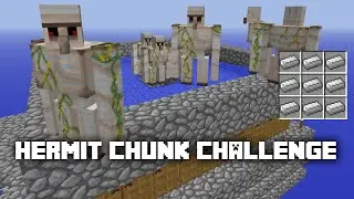 Minecraft: Hermit Chunk Challenge -8- BEST IRON FARM ON YOUTUBE ✔