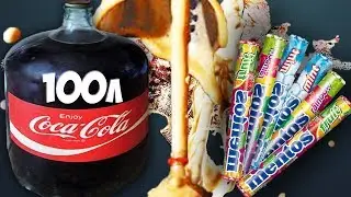 100 ЛИТРОВ КОКА-КОЛЫ + МЕНТОС! ⁄  100 liters coca-cola + MENTOS - 10 МЕТРОВЫЙ ФОНТАН!