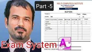 Exam System Database in ms access  Part-5 - Student Mark Report