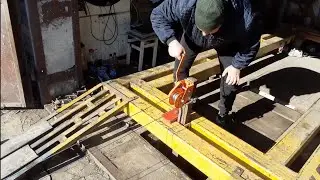 лебёдка BHW 500 кг в действии заезд на стапель фольксваген туран