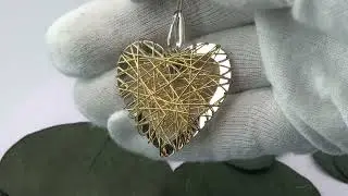 Золотой кулон сердце дизайнерский.Царицыно.Арт. аб001908