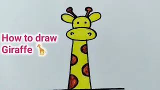 How to draw Giraffe🦒for kids 