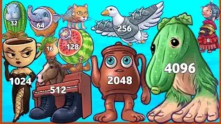 BRAINROT MERGE FELLAS 2048 - ASMR Gameplay (Animals Meme Evolution, Level Up Suika Balls 2048) 03