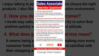 Sales Associate Interview Questions and Answers to get Hired
