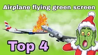 Airplane flying green screen effect video with sound effects // Airplane flying green screen video