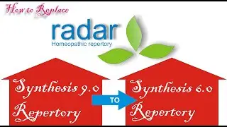 How to Replace Synthesis 9.0 Repertory to Synthesis 6.0 | Radar 10