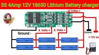 3S 4 Amp 12V 18650 Lithium battery charger board madule kaise baniye