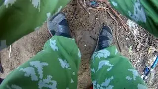 Карась в луже.Утренняя рыбалка