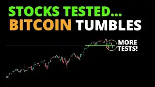 STOCKS TESTED... BITCOIN TUMBLES (S&P500, SPY, QQQ, DIA, IWM, ARKK, BTC)