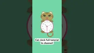 Cat clock #shorts #cat #html #css