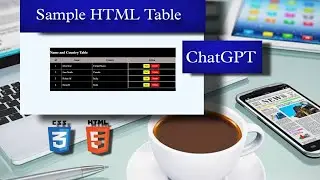 Create HTML CSS Table using ChatGPT | sample data table | static Table data