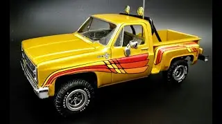 1981 CHEVY PICKUP SOD BUSTER 1/25 SCALE MODEL KIT HOW TO ASSEMBLE PAINT WOOD GRAIN BED SQUAREBODY