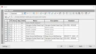 AutoCAD Mechanical's Bills of Materials