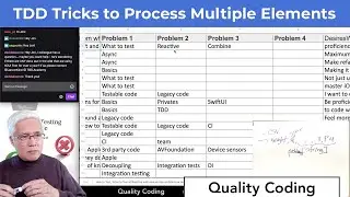 TDD Tricks to Process Elements into an Array in Swift (Live Coding)