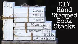 Hand Stamped Book Stack