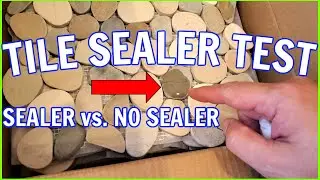 Tile SEALER Test 💧 Sealed Pebble Tile vs. Not Sealed | Sealing Natural Stone Tile On Shower Floor