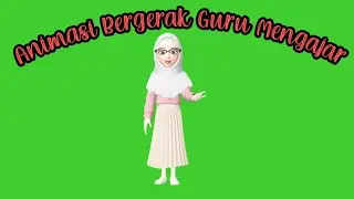 Green Screen Animasi Guru Berhijab || Green Screen Free Download || 