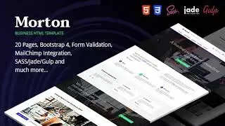 Morton Business & Corporate HTML Template | Themeforest Website Templates and Themes