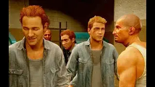 UNCHARTED 4: Путь Вора - Нейт, Сэм и Рейф против толпы заключенных PS4 PRO HDR FULL HD 1080P