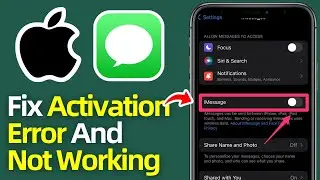 How To Fix iMessage Not Working And iMessage Activation Error