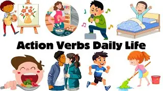 Action verbs in English | daily life action verbs for all