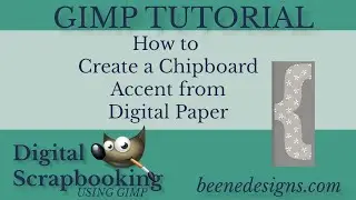 How to create a chipboard shape from digital paper using GIMP