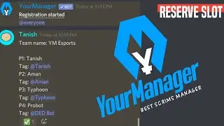 YourManager - Reserve Slot | Best Scrims Manager Bot | Discord bot