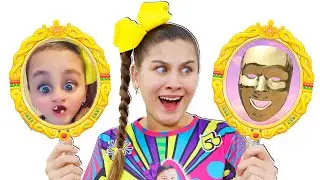 MILENINHA EM OS ESPELHOS MÁGICOS QUE MUDAM O ROSTO E O GÊNIO MÁGICO | Magical Mirrors Changing Faces