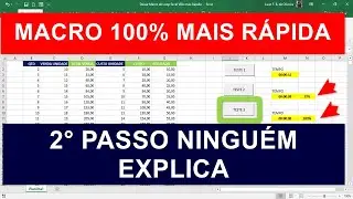 Macro Excel VBA 100% mais RÁPIDA em 2 Passos
