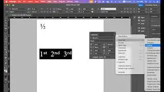 Fractions and ordinals in InDesign