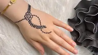 رسم حنه سهل وردة بسيطة || simple henna design 🔥 kına tasarım