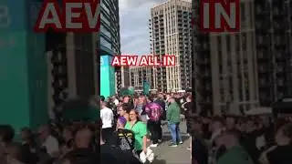 AEW ALL IN Fans Waiting in LONG Lines Entering Wembley Stadium 