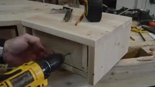 How to make a Pallet Wood Monitor Desk Riser with Drawers - Part 2