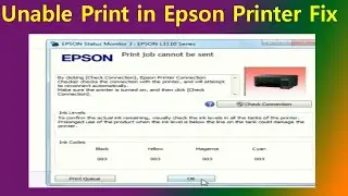 Page Cannot Be Sent Fix || Printer page not printing || How To Fix Page Not Printing Problem