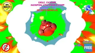 Emoji Explode💣💥VFXAnimation Green Screen With Sound Effect🔊No Copyright Strike✔️100% Free to Use▶️👍