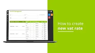 How to Create New Vat Rate
