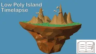 Low Poly Floating Island in Blender 3.4 - Timelapse Tutorial | Usama Babar