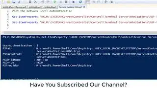 How to enable network level authentication powershell