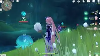 Kokomi with Chasm Fungus so cute | Genshin Impact