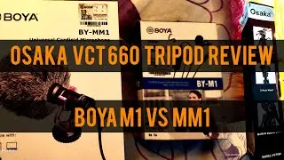 Boya m1 vs boya mm1 : Osaka vct 660 tripod review in Hindi