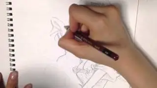 七つの大罪　登場人物メリオダスと見つめ合うエリザベスを描いてみた☆