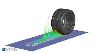 Simulating a Tire on Wet Ground with CONVERGE