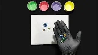 How to make great fluid art with glass marbles  / 2021 #acrylicpouring #paintingideas