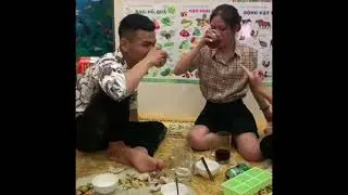 Cô gái xứ Nghệ thi uống rượu bằng bát